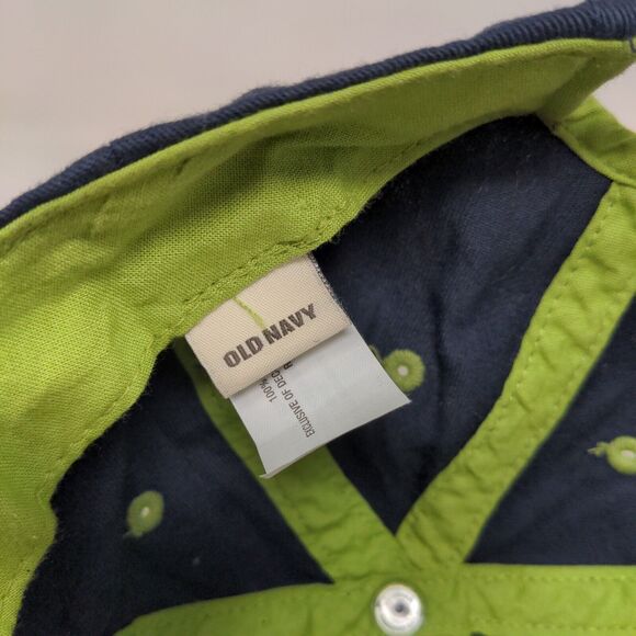 Old Navy Boy's Stretchy Hat Blue Size Small Embroidered Logo 100% Cotton - Picture 6 of 8